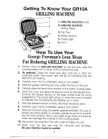 Preview for 3 page of George Foreman GR10A Owner'S Manual