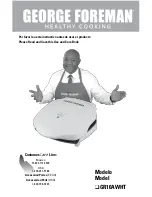 George Foreman GR10AWHT User Manual preview