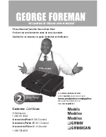 Preview for 1 page of George Foreman GR180V Slide Temp Use And Care Manual