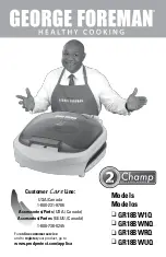 George Foreman GR18BW1Q Manual preview