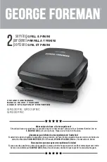 George Foreman GR320FB Use And Care Manual preview