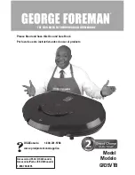 George Foreman GR35VTB Use And Care Book Manual preview