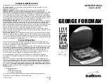 Preview for 1 page of George Foreman GR36VT Owner'S Manual