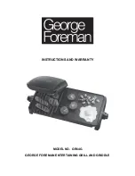 George Foreman GR64G Instructions And Warranty preview