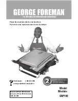 Preview for 1 page of George Foreman GRP100 Series Use And Care Book Manual