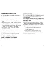 Preview for 2 page of George Foreman GRP100 Series Use And Care Book Manual