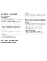 Preview for 2 page of George Foreman GRP100CAN The Next Grilleration Use And Care Manual