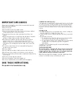 Preview for 2 page of George Foreman GRP106QPGB Use And Care Book Manual