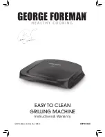 George Foreman GRP1080AU Instructions & Warranty preview