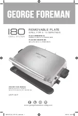 George Foreman GRP180P Use And Care Manual preview