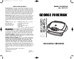 Preview for 12 page of George Foreman GRP6PBWVTT The Next Grilleration Owner'S Manual