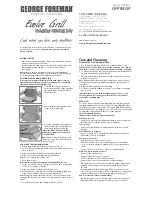 Preview for 1 page of George Foreman GRP84GP Use And Care Manual