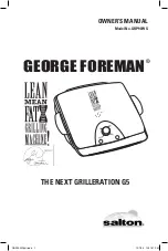 George Foreman GRP90WG Series Owner'S Manual preview