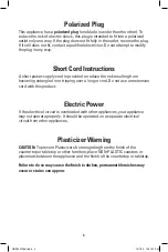 Preview for 4 page of George Foreman GRP90WG Series Owner'S Manual