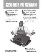 Preview for 1 page of George Foreman GRP90WGRCAN Use And Care Book Manual