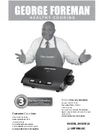 Preview for 1 page of George Foreman GRP99BLKC Use And Care Book Manual