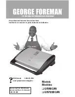 Preview for 1 page of George Foreman GRV120BCAN Use And Care Manual