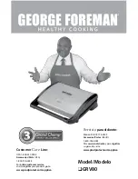 George Foreman GRV80 Series Use And Care Book Manual preview