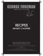 Предварительный просмотр 9 страницы George Foreman INFINITY CHOPPER Instructions For Use Manual