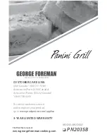 George Foreman PN2035B Use And Care Book Manual preview