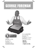 George Foreman Power Grill GRP101CTG Use And Care Book Manual preview