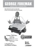 George Foreman Power Grill Supreme GR72RTP Instructions Manual preview