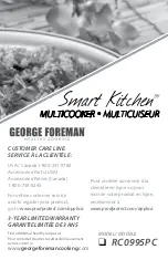 George Foreman RC0995PC Use And Care Book Manual preview