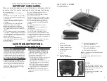 Preview for 2 page of George Foreman RPGF3801BLX Series Use And Care Manual