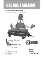 Preview for 1 page of George Foreman SKG01GFB Use And Care Book Manual