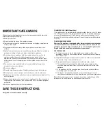 Preview for 2 page of George Foreman SKG01GFB Use And Care Book Manual