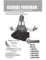 George Foreman Slide-Temp GR120V Use And Care Book Manual preview