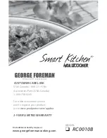 Preview for 1 page of George Foreman Smart kitchen RC0010B Use And Care Book Manual