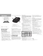 Preview for 1 page of George Foreman Super Champ GR20B Instructions