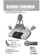 Preview for 1 page of George Foreman Temp to Taste GLP80V Use And Care Book Manual