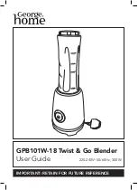 Preview for 1 page of George Home Twist & Go GPB101W-18 User Manual