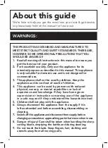 Preview for 2 page of George Home Twist & Go GPB101W-18 User Manual