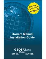 Preview for 1 page of GEOSATpro DVR1100c Owners Manual And Instruction Manual