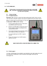 Предварительный просмотр 9 страницы Geosense TP-1 Instruction Manual