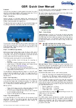 Preview for 1 page of GeoSIG GSR Series Quick User Manual