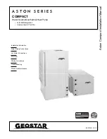 Geostar Aston Compact Series Installation Manual предпросмотр