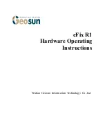 Предварительный просмотр 1 страницы GEOSUN eFix R1 Hardware Operating Instructions