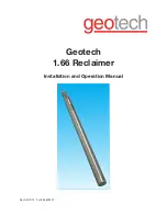 Geotech 1.66 Reclaimer Installation And Operation Manual предпросмотр