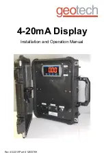 Geotech 4-20mA Display Installation And Operation Manual preview