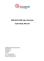 Geotech BIOGAS 5000 Operating Manual предпросмотр