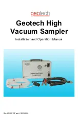 Geotech High Vacuum Sampler Installation And Operation Manual preview