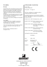 Preview for 4 page of Geovent ENERGY ARM Instruction Manual