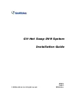 GeoVision GV-Hot Swap DVR System Installation Manual предпросмотр