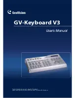 GeoVision GV-Keyboard V3 User Manual preview