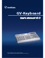 Предварительный просмотр 1 страницы GeoVision GV-Keyboard User Manual