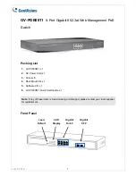 Preview for 1 page of GeoVision GV-POE0811 Manual